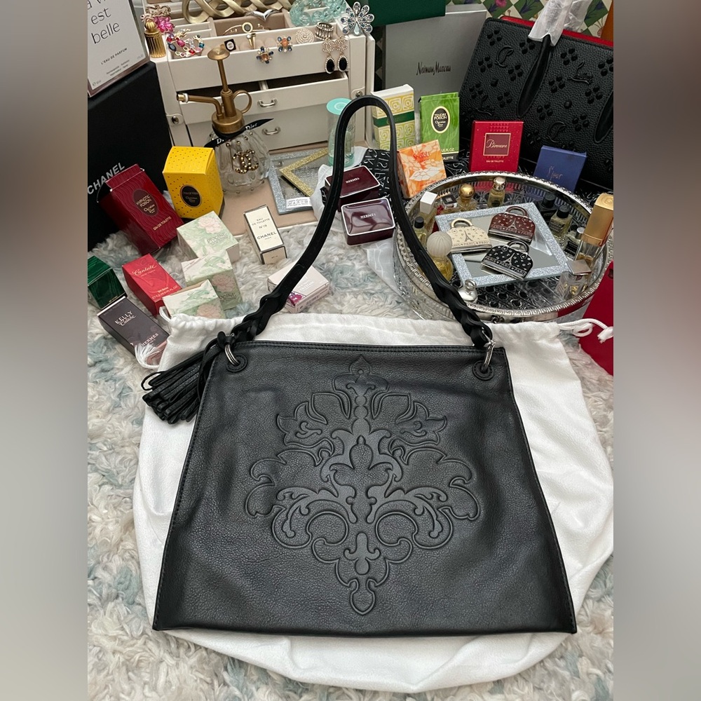 ✨Julie✨Brighton Black Embossed Women's Bag✨With Dust Bag - Picture 3 of 9